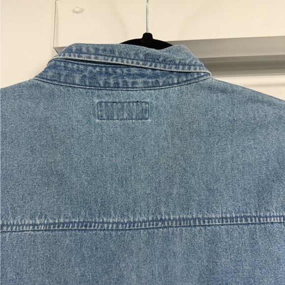 Vintage Casual Blue Denim Midi Dress with boho buttons size 3x - Picture 6 of 8